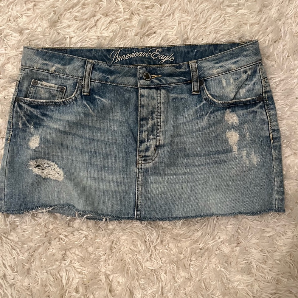 American Eagle Outfitters Blue Mini Skirt Casual Night Out size 10